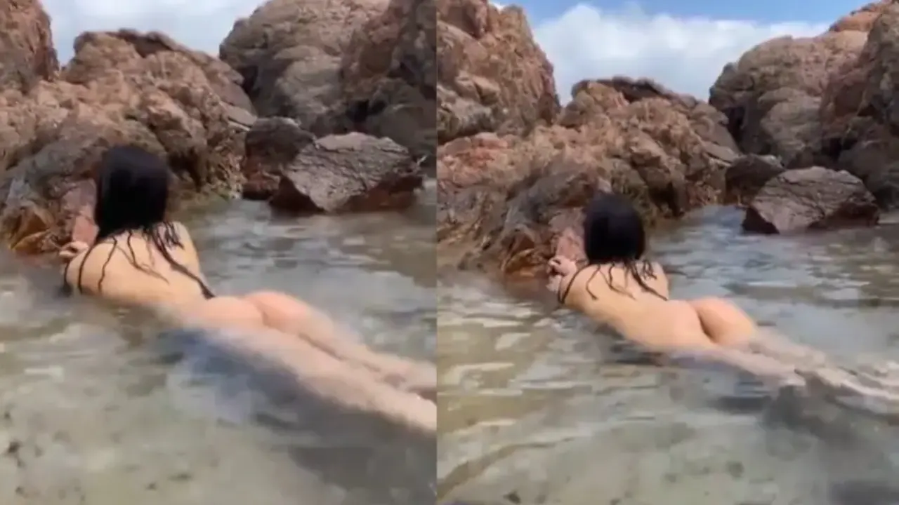 Ukhti eksib bugil dipantai
