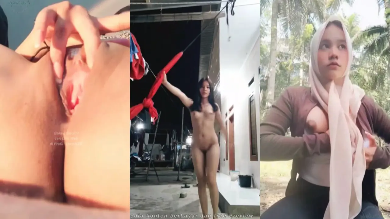 Gadis hijab pamer bugil di jalan