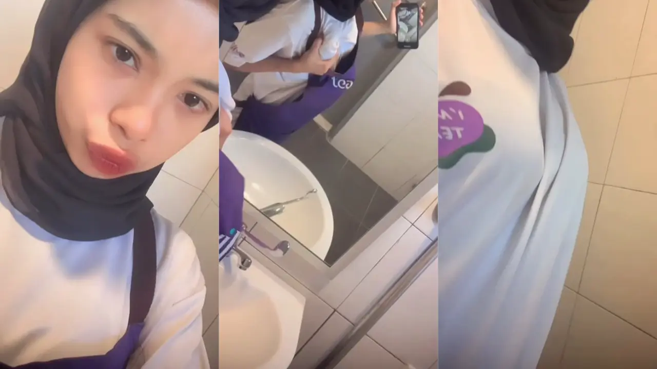 Viral hijab di toilet umum