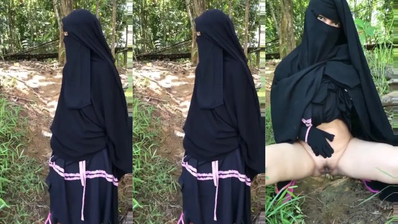Ukhti_cadar_binal_berani_banget_colmeg_di_publik_bawah_jembatan_kampung